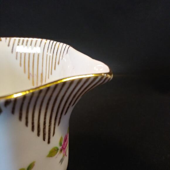 SALE Royal Imperial Sugar n Creamer Pink Roses 22k Gold - Picture 13 of 16